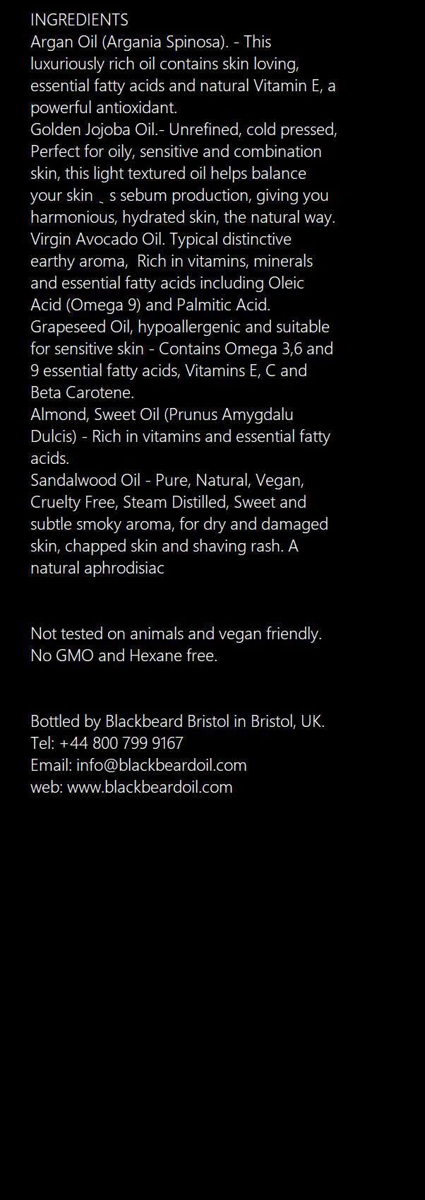BlackBeard Oil Bristol